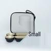 Portable Ceramic Tea Set with Wooden Handle
