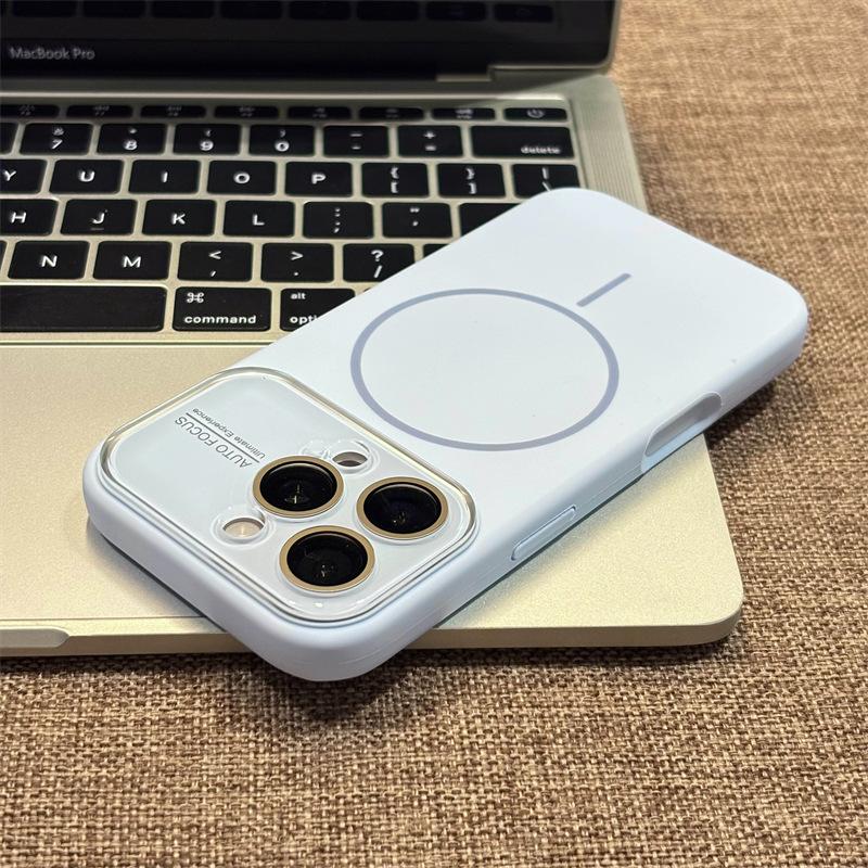 Стандартный продукт, совместимый с чехлом для Apple iPhone 17 Air Phone Case 13/14/15/16, Большое окно, iPhone 15 Pro, Жидкое магнитное закрытие