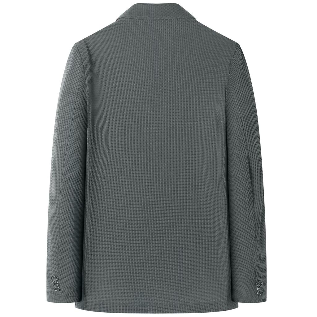 Летняя прохладная 4 3 рукава простая УФ-защитная потная быстрая деловая повседневная куртка [MYMRIN] мужская, весна/лето, тонкая, на ощупь, карманы, пуговицы, защита, прохладно,