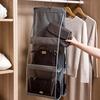 6Pockets Folding Hanging Bag Organizer Wardrobe Transparent Storage Bag for Handbag Shoes