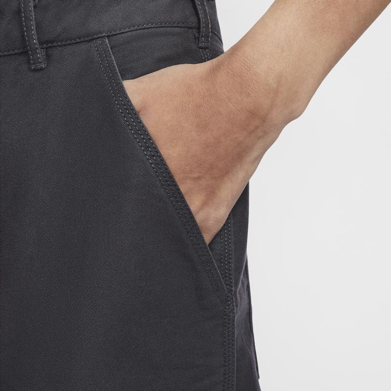 Nike Life Однотонные модные простые брюки на молнии для мужчин, с усиленными коленями, цвет угольно-черный FZ0131-060