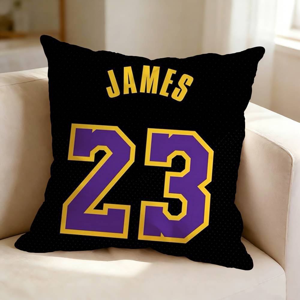 Awesome basketball player LLeBron James Square DoubleSided printed Pillow Case Bedroom Bedside Pillow Sofa Cushion Cover