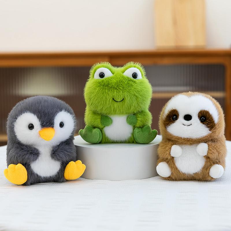 15Cm Cartoon Animals Plush Toy Stuffed Capybara Penguin Sloth Frog Doll Companion Appeasing Gift