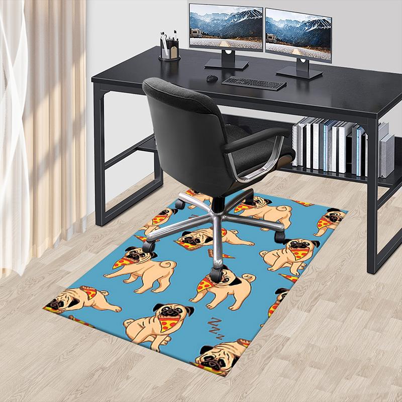 1PC Pug Pizza Extra Large Non-Slip Floor carpet, Office, family, bedroom, Studio - Large Area RugJ0335