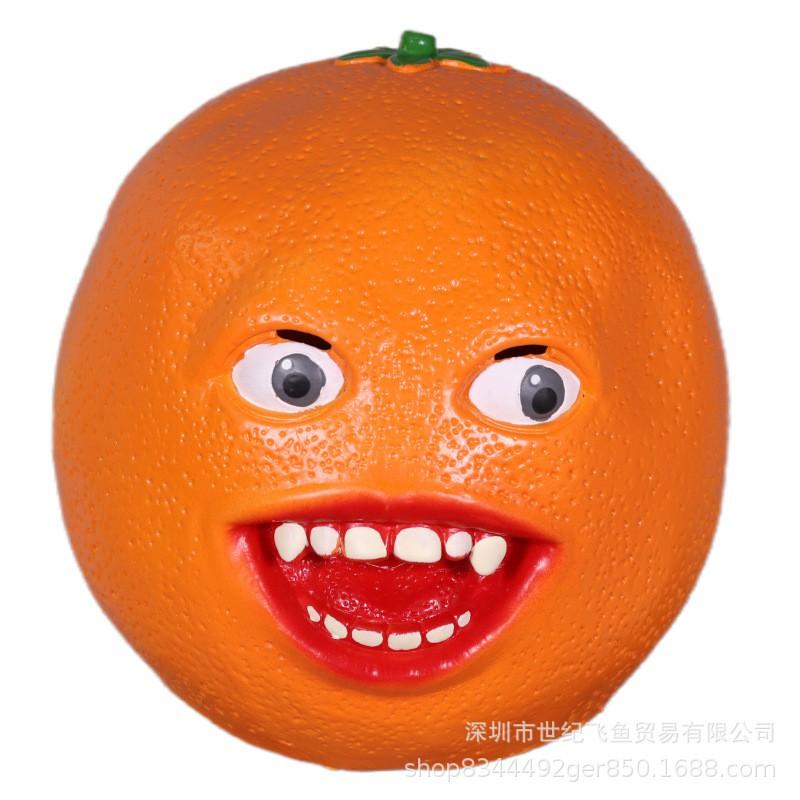 Pumpkin Orange Mask Halloween Party Cosplay Prop Scary Dress Up Accessory