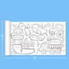 Kids Drawing Toys Sticky Coloring Roll Paper DIY Graffiti Scroll Color Filling Paper Painting Educational Toys for Girl Gift