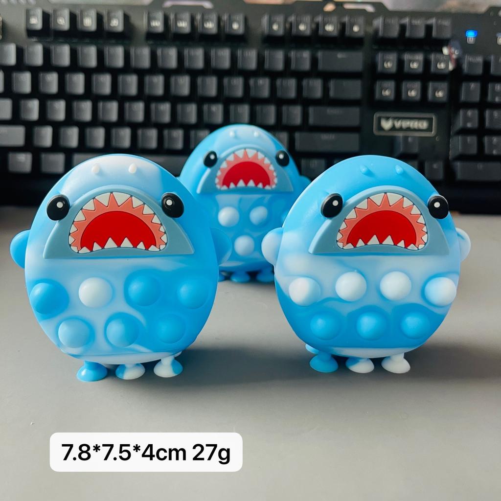 Animal Squeezing Toy 3D Silicone Decompression Ball Toy Children's Deratization Pioneer Press Shark Unicorn with Suction Cup