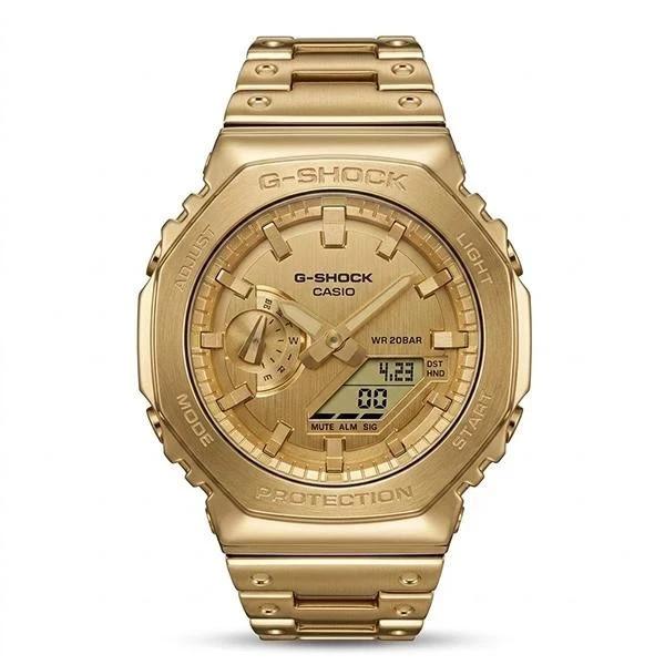 Casio G-Shock GM-2100YMG-9A9 Лимитированная серия Золотая Сталь Роскошные Спортивные Часы Коробка