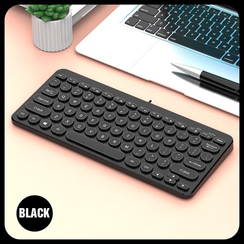 87-клавишная шоколадная мини-клавиатура нейтральная клавиатура для ноутбука K1000 USB-кабель мультимедийная клавиатура легкая тонкая бесшумная водонепроницаемая
