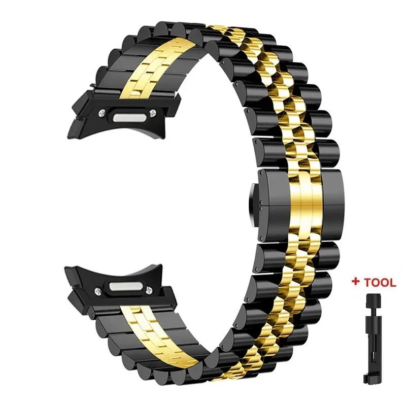Металлический ремешок без зазоров для Samsung Galaxy Watch 7/6/5/4 40мм 44мм, металлический ремешок Quick Fit для galaxy watch 6 Classic 43 47мм 5Pro 45мм