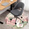 1pc Llama Forest Round Chair mat Area Rug - Non-Slip, Floor Mat for Office, Bedroom, and Indoor Decor -1002049