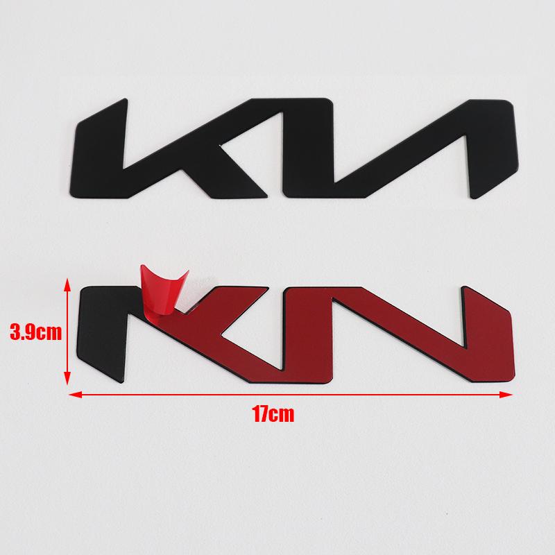 AAND1 1pcs 3D newest aluminum Car Front logo Front hood Rear Bumper tail door trunk sticker car Emblem styling Accessories For kia