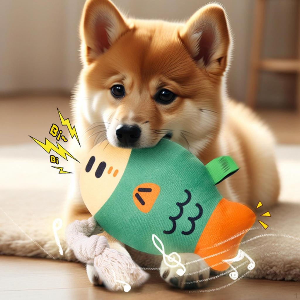 Dog Squeaky Toy Cute Puppy Soft Keep Busy Lightweight Interactive for