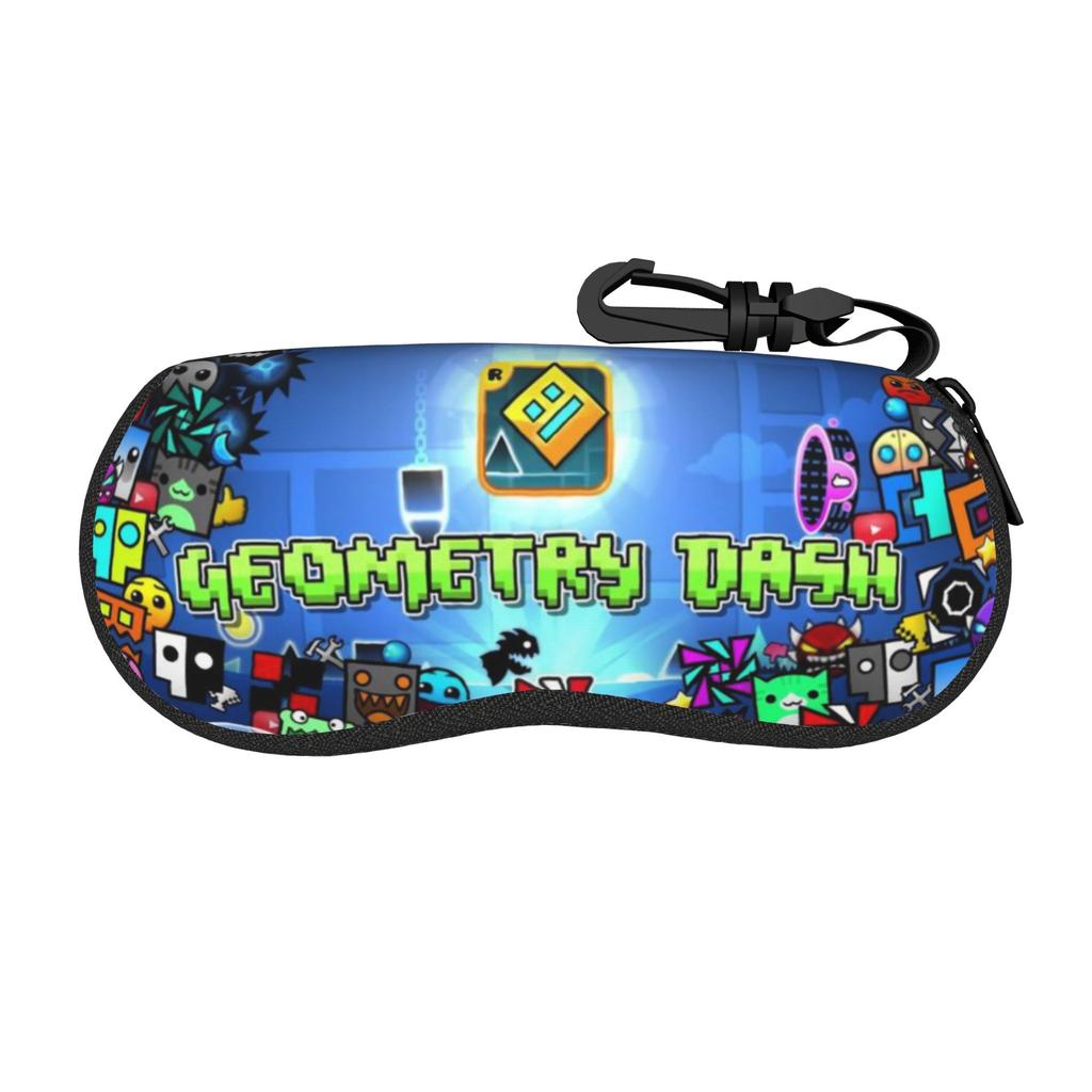 Милый мультяшный футляр для очков Geometry Dash Мерч Молния Коробка для хранения очков В стиле Коробка для солнцезащитных очков