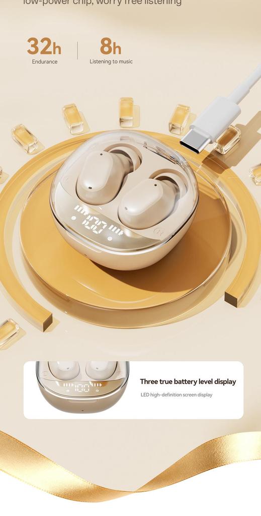 M150 Мини-наушники Bluetooth с шумоподавлением, невидимые - Милые, Удобные и По-настоящему Безболезненные Внутриканальные Наушники для Длительного Ношения