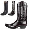 Fashion Men Western Cowboy Boots Winter Leather Shoes Embroidered High Boots Couple Shoes Lightweight Comfortable Plus Size 35-48