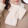 Faux Rabbit Fur Plush Neck Scarf Solid Color Neckerchief Wrap Cute Cross Scarf  Women