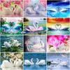 DIY Swan 5D Diamond Painting Full Round Drill Animal Diamond Embroidery Mosaic Resin Cross Stitch Kit Wall Art Home Decor Gift