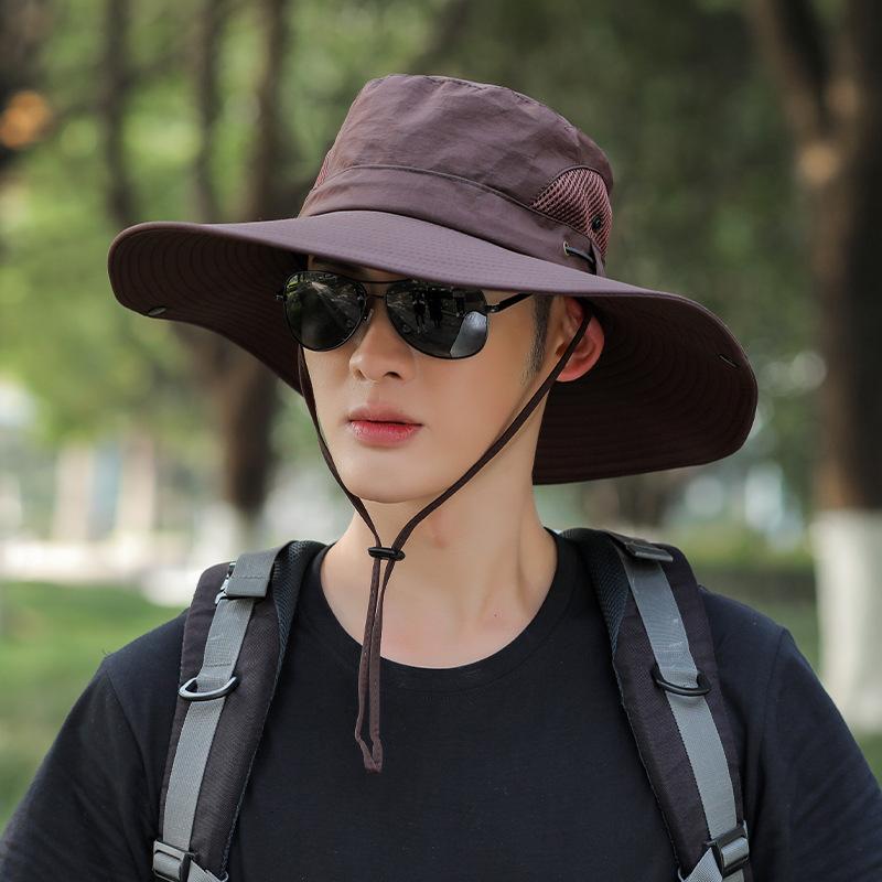 Fishing Hat Sun Protection Hat Men's Summer Sun Protection Fisherman's Hat Large Brim Mountain Climbing Sun Hat UV Protection