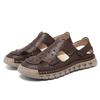 Summer Men Sandals Handmade Leather Shoes Man Outdoor Antiskid Beach Sandals Breathable Hollow Shoes Men Sandals Lightweight