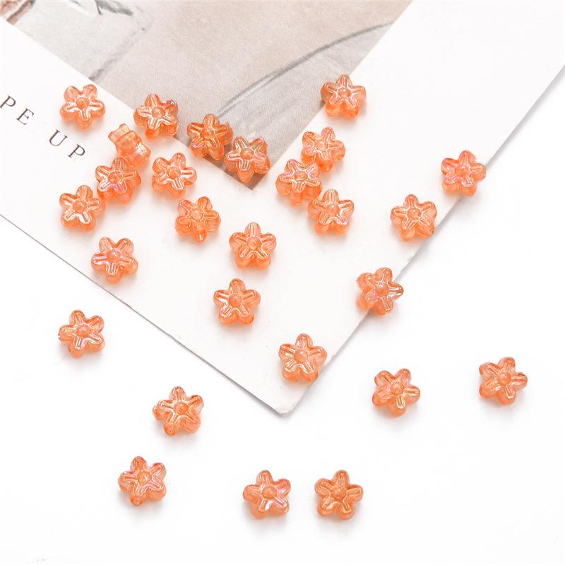 Акриловые ретро-цветочные бусины для самодельных сережек, ожерелий и ювелирных аксессуаров