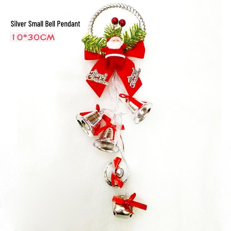 Большие двойные рождественские колокольчики: Декоративные украшения для дверей и елок