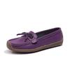 Женская обувь, мокасины, удобная повседневная обувь для вождения, красочные фиолетовые туфли для девочек, туфли-лодочки, лоферы больших размеров