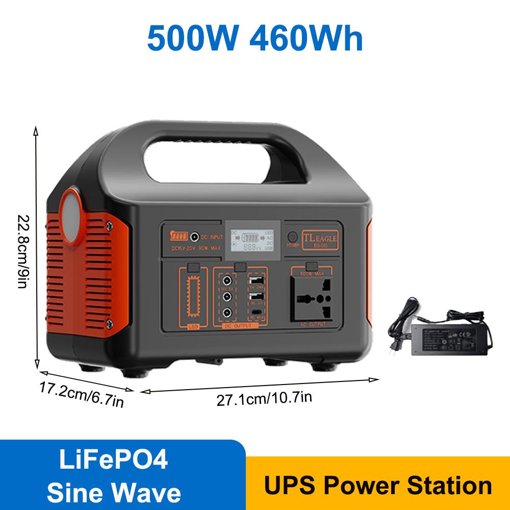 Gaiaray 500W 300W Portable Power Station Solar Generator LiFePO4 Charging Station Emergency Power Plant UPS for Outdoor Camping