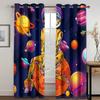 Space Astronauts Planet Cartoon High Shading Curtains Graffiti Colorful Kids 3D Blackout Window Drape for The Living Room New