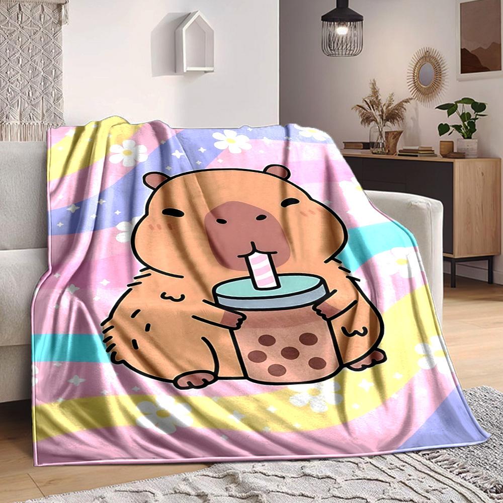 1pc Cute Capybara Blanket - Perfect Gift for Birthdays, Christmas & Halloween- Soft, Warm & Versatile yy250909131