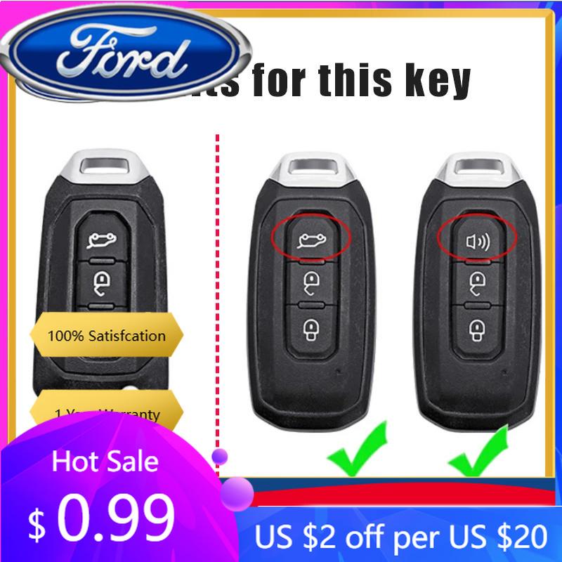 New 2026 Car Sticker For Ford Leather Car Key Cover Shell Fob Holder Protector Case Keychain Accessories For Ford Transit Custom