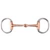 Horse Chew Stainless Steel Eggbutt Bit Copper Corkscrew Mouth