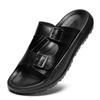 Cow Leather Men Slippers Summer Business Casual Men Sandals