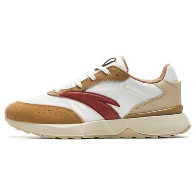 Нескользящие износостойкие легкие низкие спортивные повседневные туфли женские кроссовки белые коричневые 122338879-5