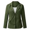 Women's Jacket Long Sleeve Solid Color Cardigan Collar Single Button Business & Leisure Top