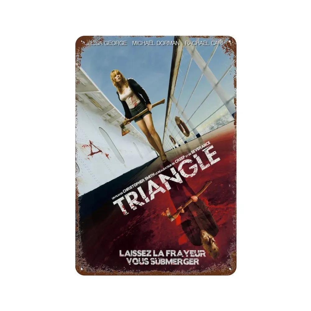 Классический постер фильма ужасов Ржавая металлическая жестяная табличка Ретро декоративная тарелка Бар Мужская пещера Гараж Клуб Металлическая вывеска Настенное украшение