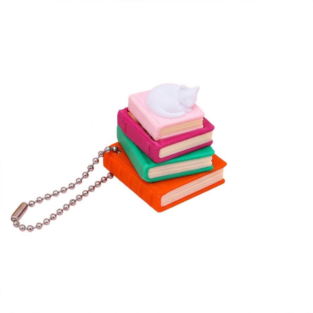 PLA 3D Printed Keychain Cartoon Funny Fidget Toy Waterproof Book Series Pendants Wedding Gift