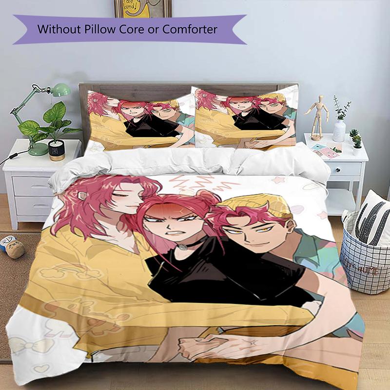 3pcs KPop Demon Hunters27 Design Cover Set - HD Printed Bedding with 1 Cover and 2 Pillowcases - Perfect for Home and Dorm Decor