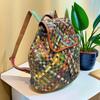 Leather Women'S Bags Hand-Woven Colored Cowhide Backpacks, Backpacks, Fashionable Retro Casual Bags, Women'S Bags