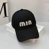 New alphabet rhinestone simple hard top baseball cap trendy versatile elegant fashion show face small cap
