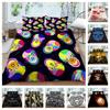 Bed Cover Home Bedclothes Bedding Set 2/3pcs 3D Skull Printing Microfiber Washable Bed Quilt Cover Set