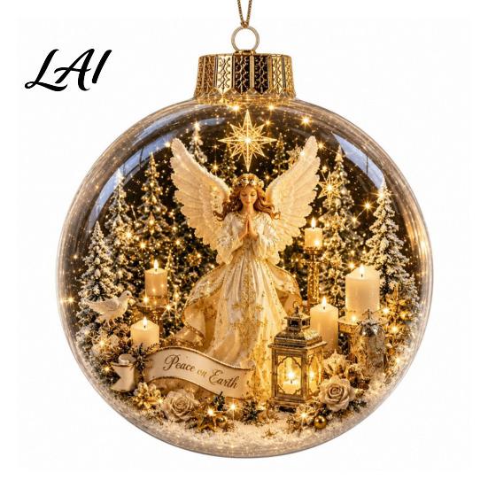 Led Hanging Baubles Glowing Christmas Story Ornament Mini Holiday Scene Light Up Ball Indoor Seasonal Decorations Decoration Acrylic Clear