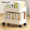 Multifunctional Organizer Storage Double Layer Rolling Storage Cart Mobile Household Items Storage Cart with Wheels Bathroom