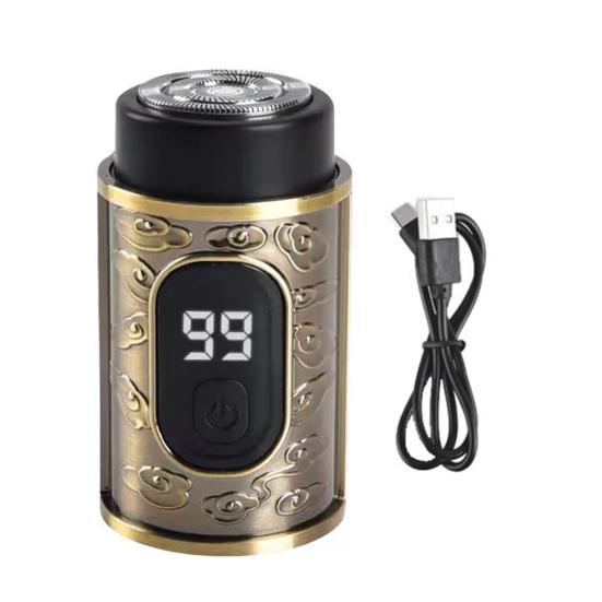 Мини-электробритва с цифровым дисплеем, USB-перезаряжаемая, водонепроницаемая, для влажного и сухого бритья, портативная, для путешествий, бритва для мужчин, триммер для бороды, инструмент для удаления волос