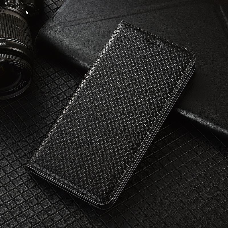 Кожаный откидной чехол Nubia Red Magic 8S Pro с соломенным ковриком для Red Magic 7S и 8 Pro+.