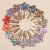 7/14pcs Cute Flower Hair Clips Girls Barrettes Clips Glitter Floral Hair Clip Hairpins Children Kids Women Hair Accessories