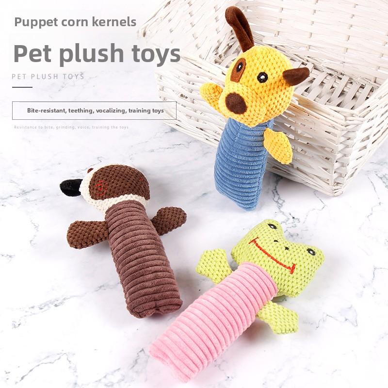 Pet Supplies: Plush Sound-sounding Cat and Dog Companions, Durable Corn Fluff Toys