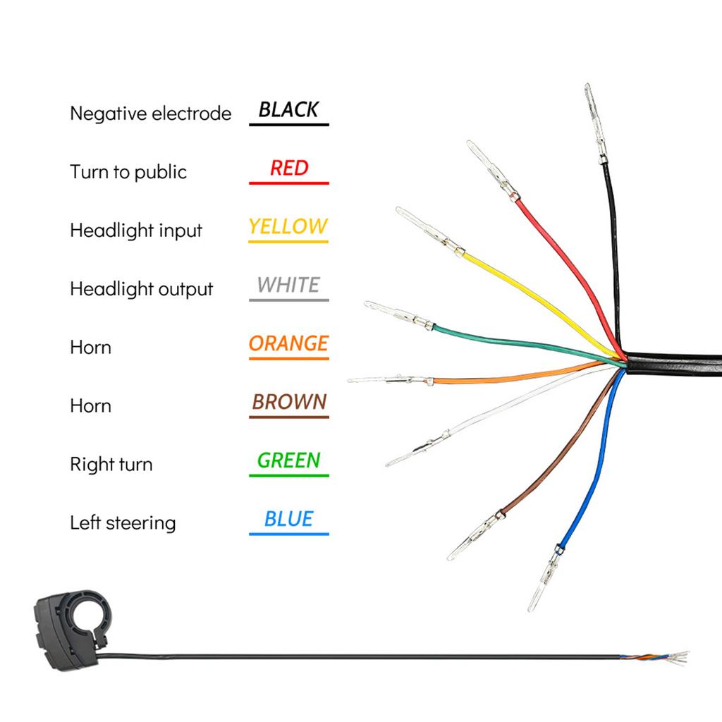 3 In 1 Electric Bike Scooter Lamps Horn Switches Motorcycles Head Light Turn Switches Signal Button for Scooter