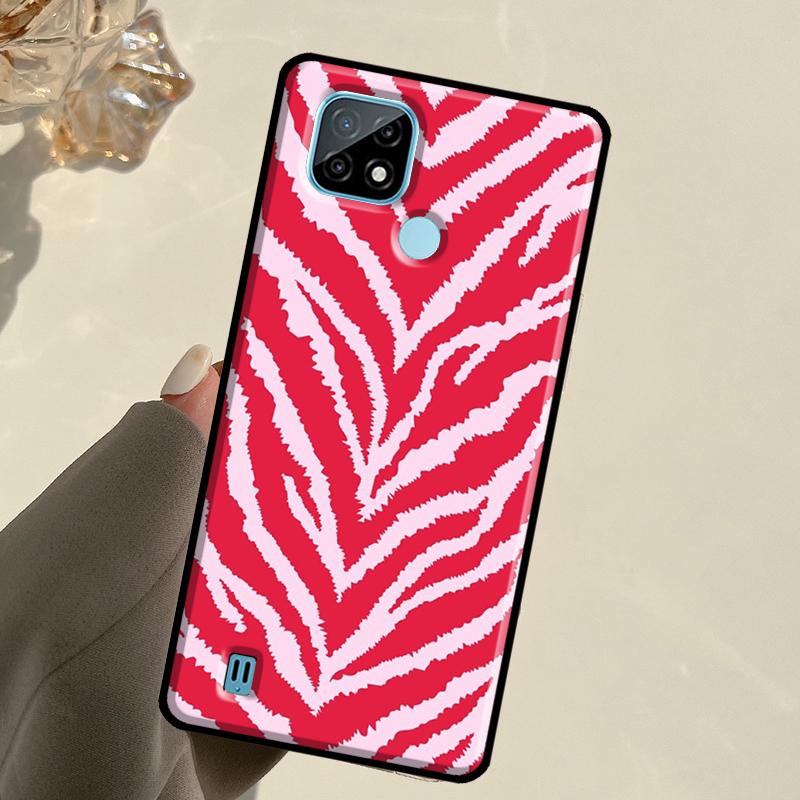 Animal Pattern Zebra Print For Realme C55 C51 C21Y C25S C75 C67 C61 C53 13 12 10 11 14 Pro Plus GT 6T 6 5 GT7 Pro Case