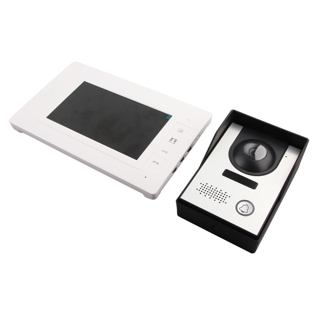 7-дюймовый домашний видеодомофон с ночным видением и высоким разрешением, проводной дверной домофон для офисов, вилла, вилка для Великобритании